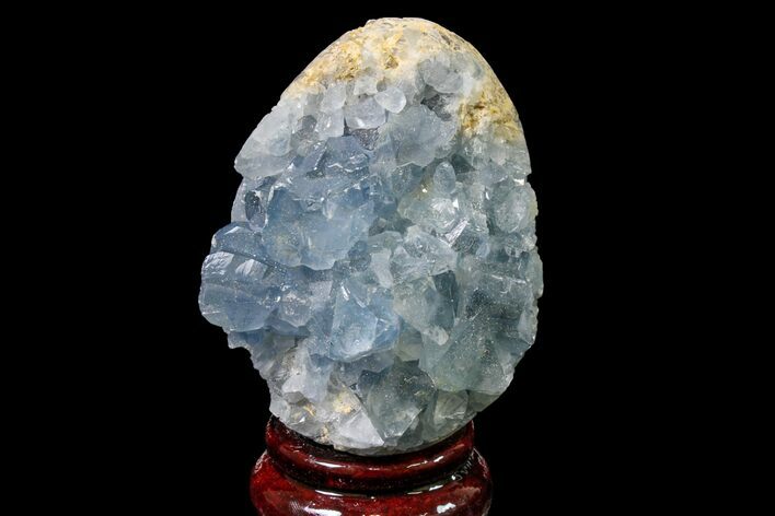 Crystal Filled Celestine (Celestite) Egg Geode - Madagascar #161213